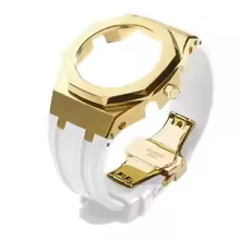 Compatible with Casio screw free 4th generation GA-2100 modified stainless steel case strap 5th generation AP silicone version
