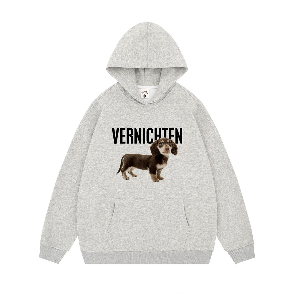 Cute Dog Design Hooded Sweatshirt