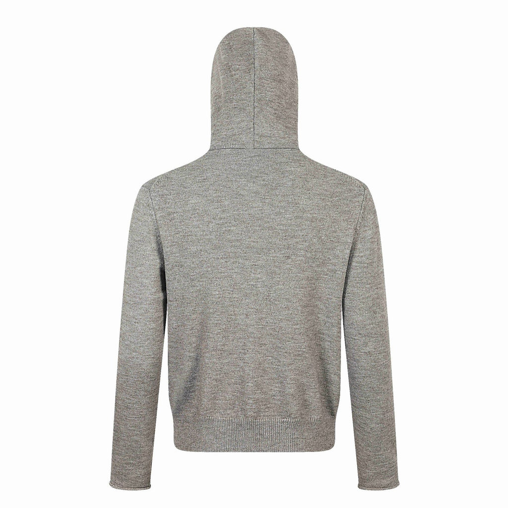 Knit Hooded Star Meteor Embroidery Cardigan High Neck Sweater Men