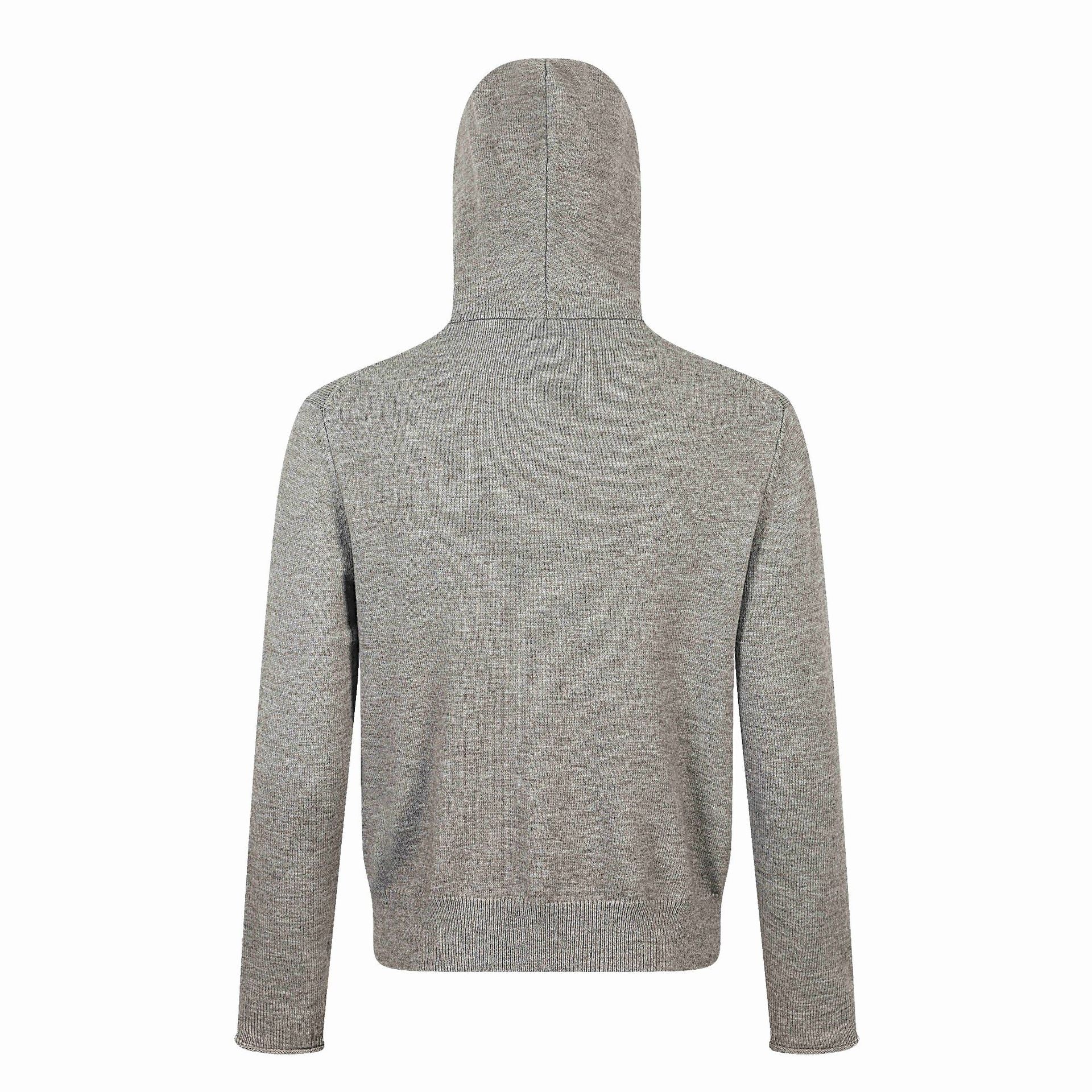 Knit Hooded Star Meteor Embroidery Cardigan High Neck Sweater Men