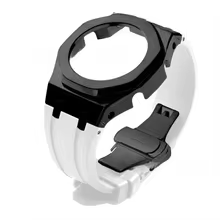 Compatible with Casio screw free 4th generation GA-2100 modified stainless steel case strap 5th generation AP silicone version