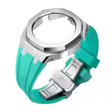 Compatible with Casio screw free 4th generation GA-2100 modified stainless steel case strap 5th generation AP silicone version