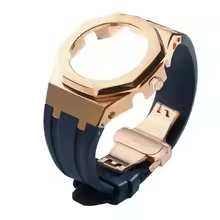 Compatible with Casio screw free 4th generation GA-2100 modified stainless steel case strap 5th generation AP silicone version