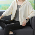Knitted Cardigan Loose Outerwear Sweater Women's Short Hooded  Spring Autumn Fashion Top