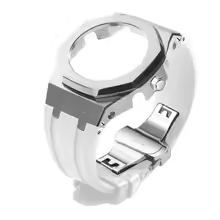 Compatible with Casio screw free 4th generation GA-2100 modified stainless steel case strap 5th generation AP silicone version