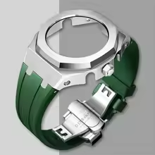 Compatible with Casio screw free 4th generation GA-2100 modified stainless steel case strap 5th generation AP silicone version