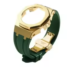 Compatible with Casio screw free 4th generation GA-2100 modified stainless steel case strap 5th generation AP silicone version