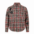 Star Applique Embroidery Design Plaid Long Sleeve Shirt