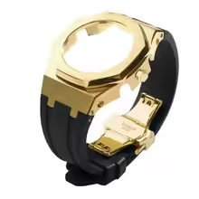 Compatible with Casio screw free 4th generation GA-2100 modified stainless steel case strap 5th generation AP silicone version