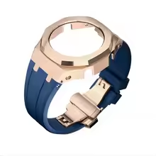 Compatible with Casio screw free 4th generation GA-2100 modified stainless steel case strap 5th generation AP silicone version