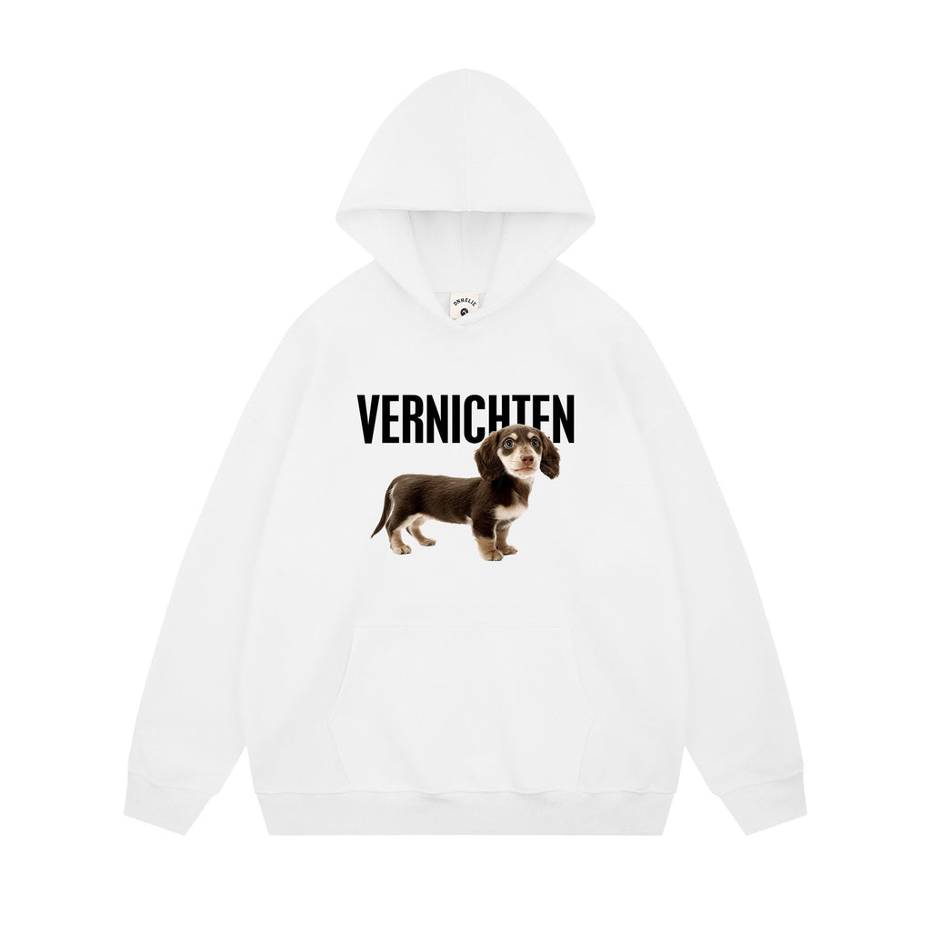 Cute Dog Design Hooded Sweatshirt
