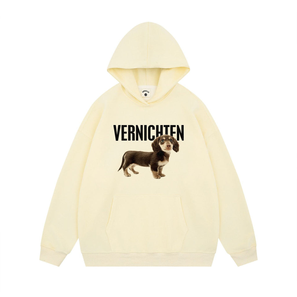 Cute Dog Design Hooded Sweatshirt