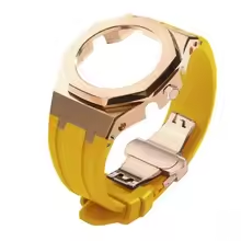 Compatible with Casio screw free 4th generation GA-2100 modified stainless steel case strap 5th generation AP silicone version