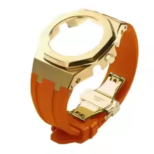 Compatible with Casio screw free 4th generation GA-2100 modified stainless steel case strap 5th generation AP silicone version