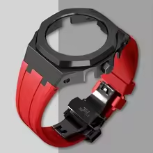 Compatible with Casio screw free 4th generation GA-2100 modified stainless steel case strap 5th generation AP silicone version