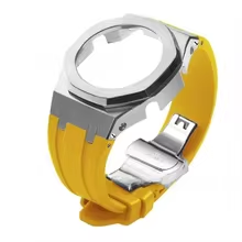 Compatible with Casio screw free 4th generation GA-2100 modified stainless steel case strap 5th generation AP silicone version