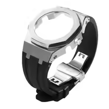Compatible with Casio screw free 4th generation GA-2100 modified stainless steel case strap 5th generation AP silicone version